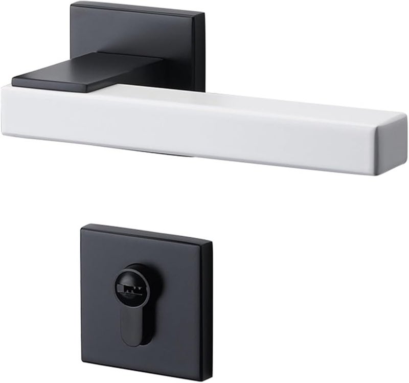 موديل C صامت فضي مغناطيسي شفط انقسام قفل باب خشبي مقبض بسيط داخلي غرفة نوم منزل - Image 4