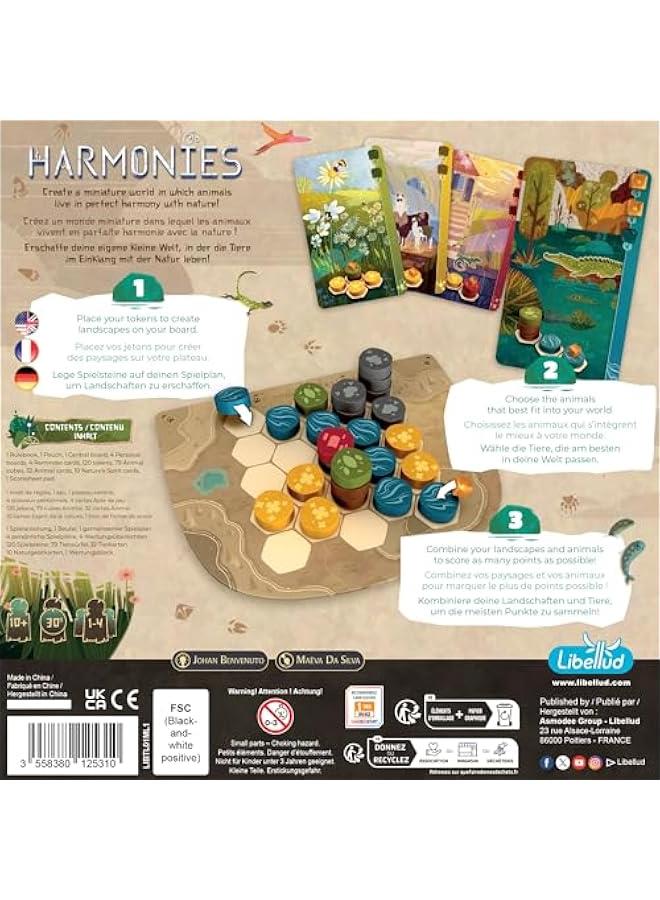 Asmodee Harmonies Board Game - Create Oneiric Landscapes, Strategic u0026 Poetic Gameplay, Fun Family Game for Kids u0026 Adults, Ages 10+, 1-4 Players, 30 Min Playtime, (Multilingual Edition) - Image 3