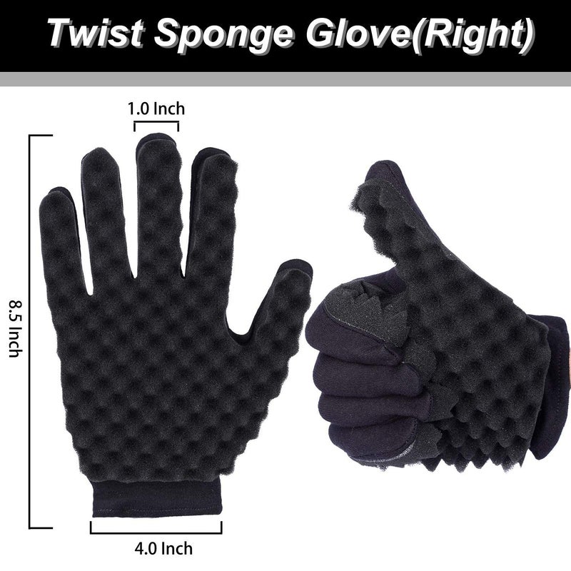 Supaze Curling Sponge Glove with Hair Twist Comb for Natural Curls - Men and Women - Image 5