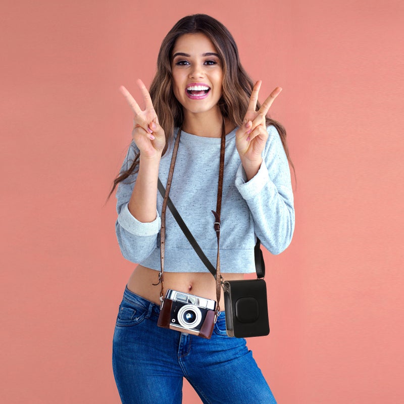 PU Leather Protective Camera Shoulder Bag Accessories Compatible for Mini - Image 4
