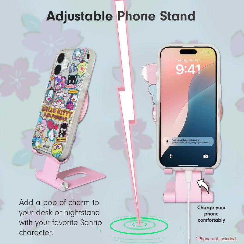 سونيكس x Sanrio Character Phone Stand | Adjustable Cell Phone Holder, Desk Stand, Dock | My Melody - Image 4
