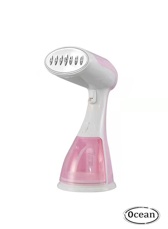 أوشن 300ml الملابس المحمولة الحديد البخار, قماش الحديد البخار, 30 ثانية سريعة الحرارة إزالة التجاعيد إزالة, 1500W الحديد البخار للسفر المنزلي, خفيفة الوزن, سهلة التشغيل (الوردي) - Image 1