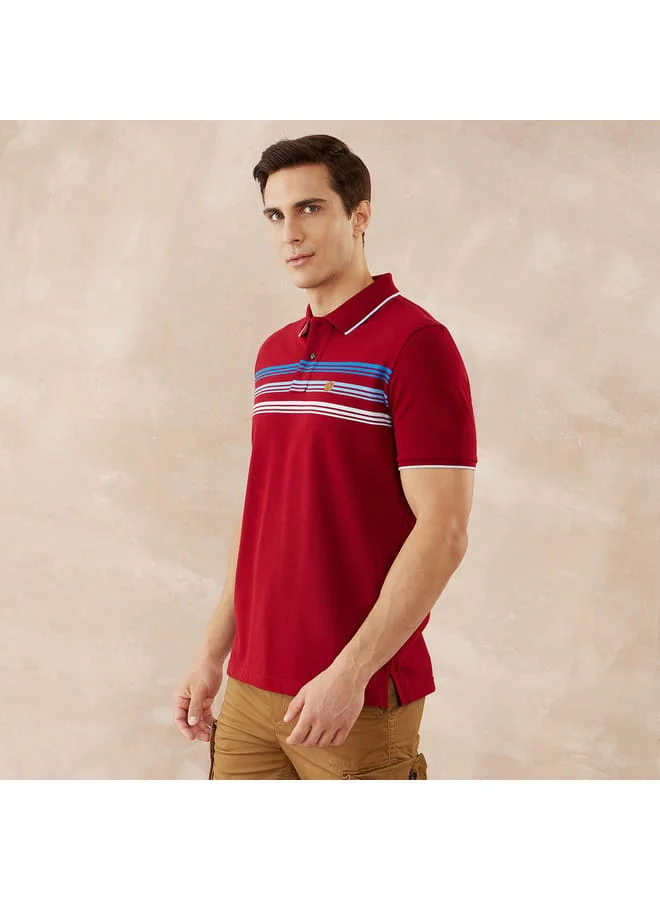 fahrenheit Fahrenheit Striped Polo T-shirt with Short Sleeves