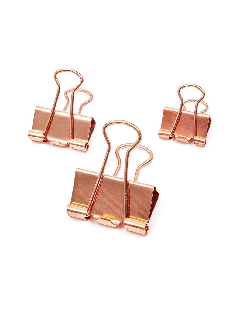 Flamingo Binder Clips Rose Gold 32mm  Metal Binder Clips Photo Clips for Home and Office Supplies Assorted Jumbo Paper Clip Holder for Files, Papers, Office Supply 24pcs - Image 3