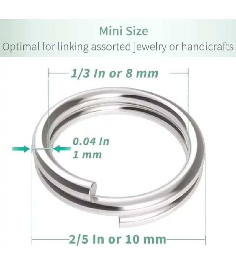 100 Pcs Mini Split Jump Ring With Double Loops Silvery Small Metal Ring Connector For Making - Image 1