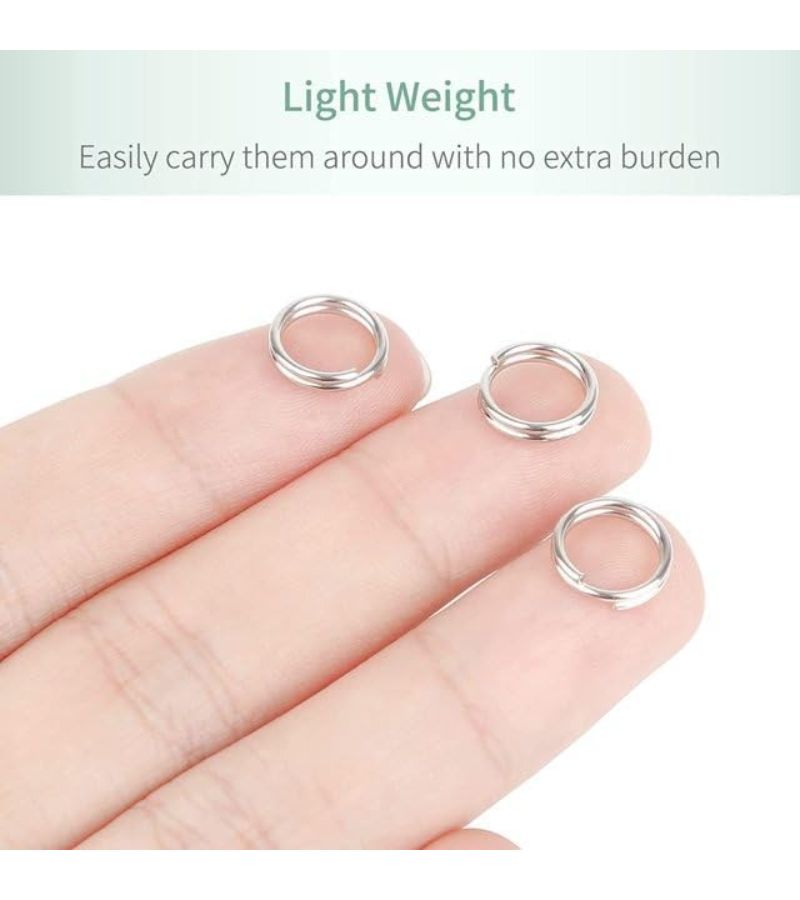 100 Pcs Mini Split Jump Ring With Double Loops Silvery Small Metal Ring Connector For Making - Image 2