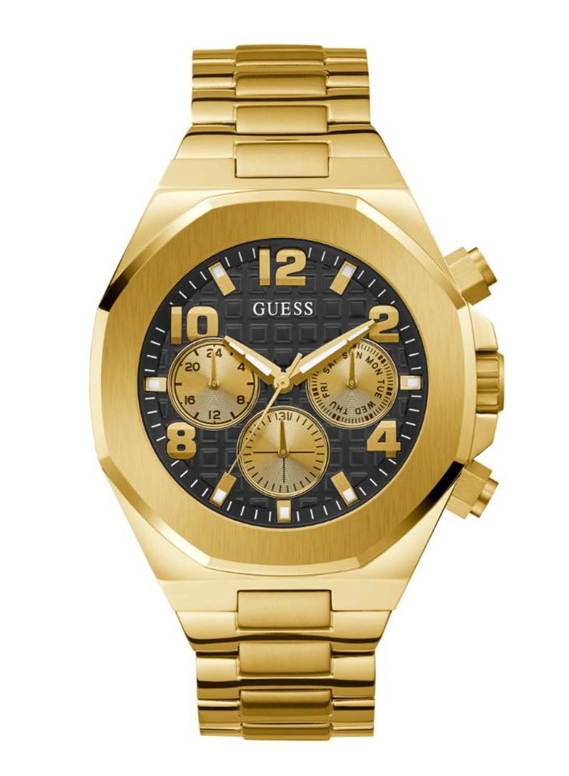 GUESS Men’s Empire Chronograph Gold Stainless Steel Watch GW0489G2 - 46mm - Image 1