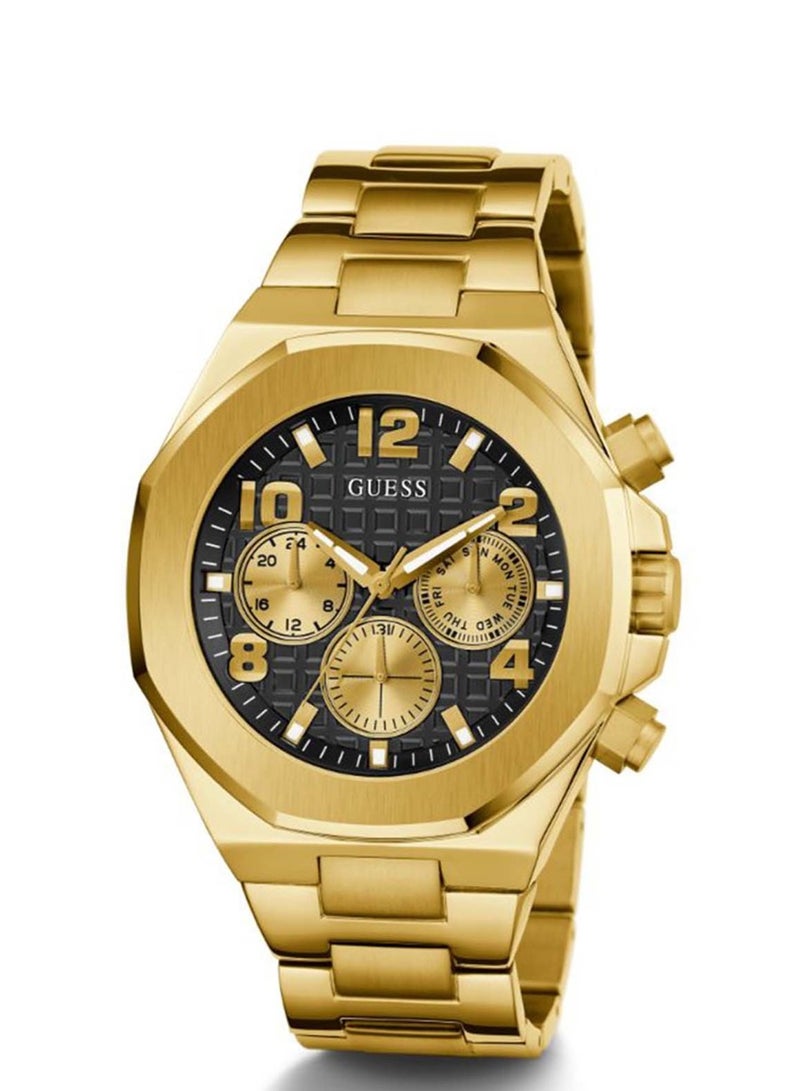 GUESS Men’s Empire Chronograph Gold Stainless Steel Watch GW0489G2 - 46mm - Image 5