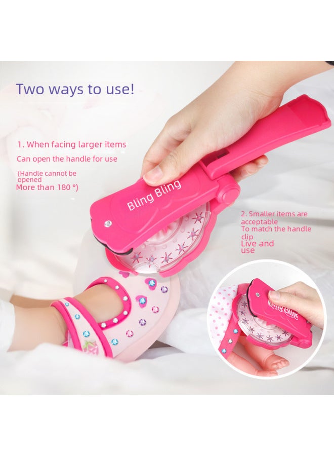 لعبة مثقاب الشعر السحري للفتيات، أداة حفر لصق الشعر يدويًا، لعبة مكياج تجميل، أداة تصفيف الشعر، اللون: 2022-12 مجموعة مثقاب نقطة - Image 4