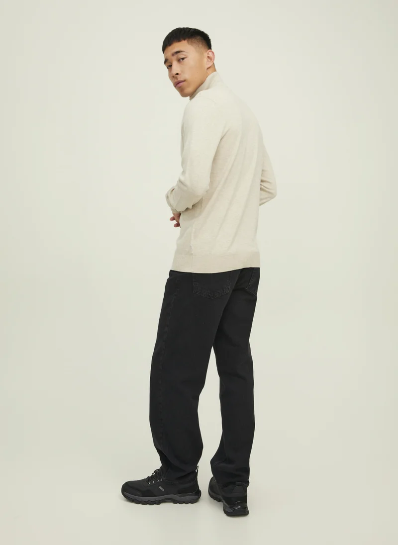 جاك اند جونز Knitted Half Zip Up Sweater