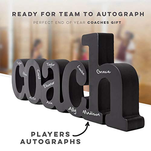 ChalkTalkSPORTS - Coach Wood Word Silver Pen | Wood Words | Coach Gift | Shelf Desk Decor | Ready to Autograph - Image 4