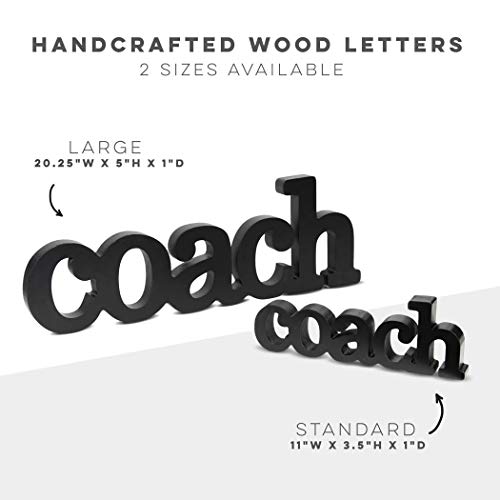 ChalkTalkSPORTS - Coach Wood Word Silver Pen | Wood Words | Coach Gift | Shelf Desk Decor | Ready to Autograph - Image 3