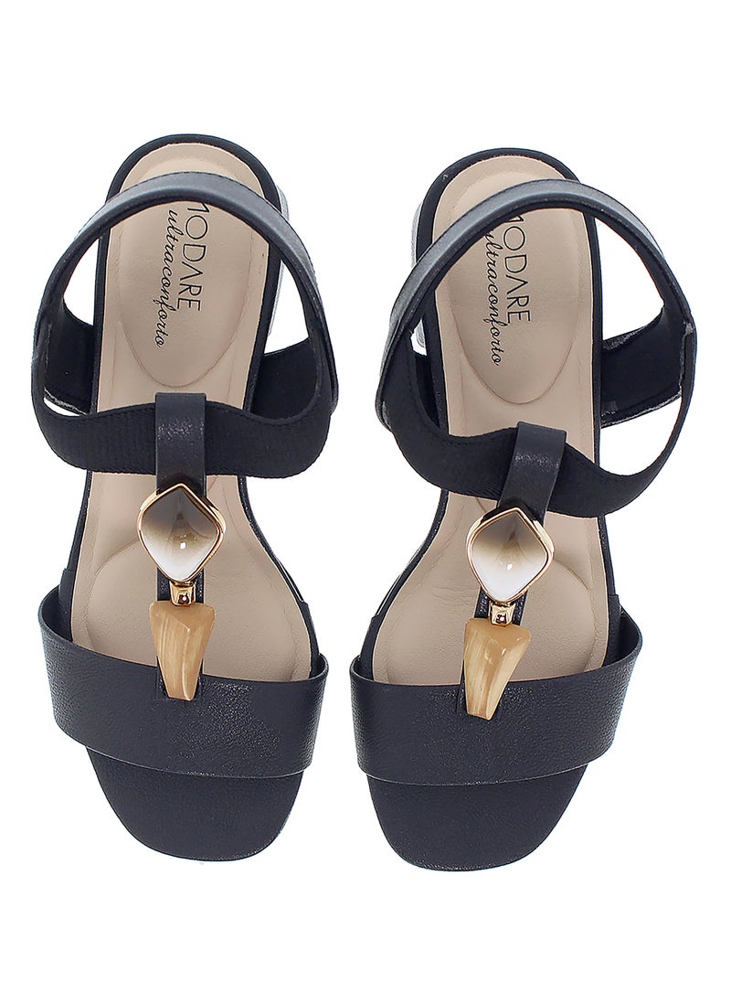 مودار صنادل موداري النسائية المسطحة مع حزام ظهر – مقاس آمن وملابس يومية خفيفة الوزن - Image 5