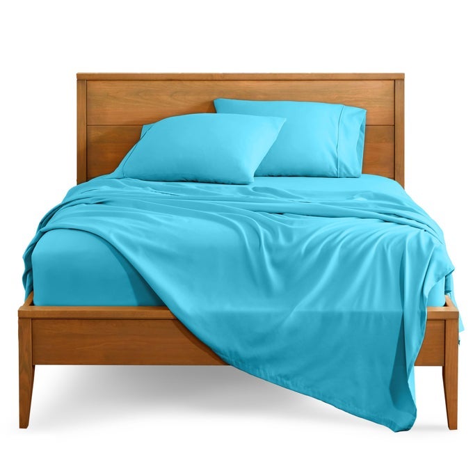 TWIN XL SHEET SET COLLEGE DORM SIZE LUXURY 1800 ULTRASOFT MICROFIBER TWIN EXTRA LONG BED SHEETS DEEP POCKETS EASY FIT EXTRA SOFT 3 PIECE SET BED SHEETS TWIN XL AQUA