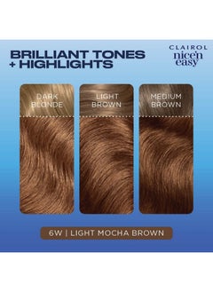 CLAIROL Nice'N Easy Permanent Hair Dye 6W Light Mocha Brown Hair Color Pack Of 1  - Image 5