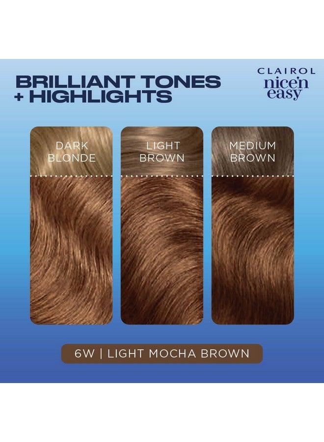 CLAIROL صبغة شعر دائمة من Nice'N Easy، لون بني موكا فاتح، 6 وات، عبوة من قطعة واحدة - Image 5