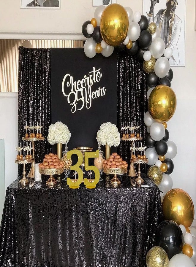 TONIFUL 11.8 Inch Gold Glitter Numbers Table Centerpieces 0-9 Birthday Party Decorations,Shining Gold Digital 3 for Birthday Party,Wedding,Bridal Shower,Engagement,Photo Shoot,Anniversary - Image 4