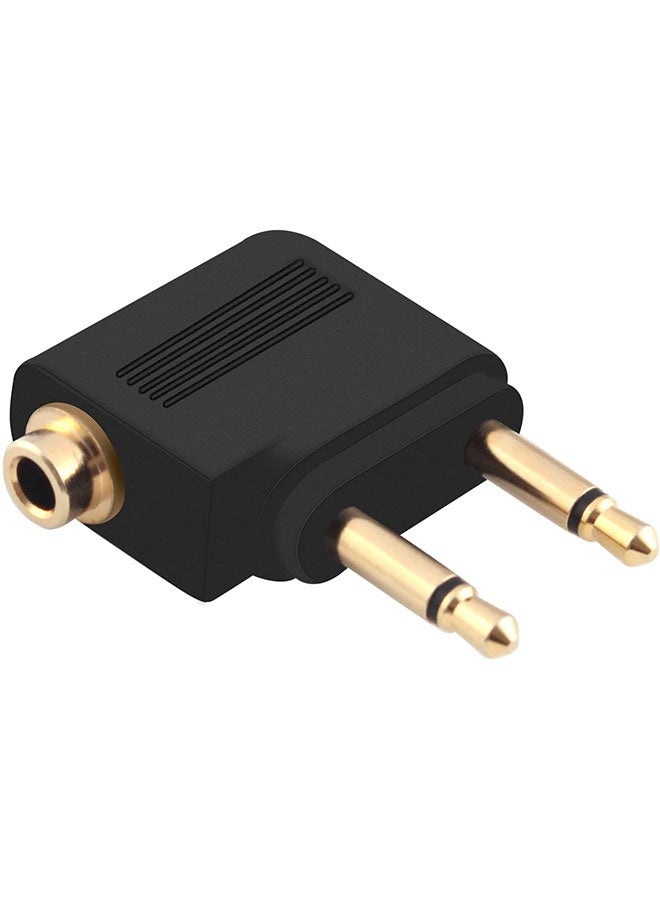 Tersely [3 Pack] Airplane Headphone Audio Adapter, for Audio Jack to Plug Air Plane Flight Connector Dual Socket Earphone Dual 3.5mm Male to 3.5mm Female, Headset Adaptor Fits Bose Beats - Image 3