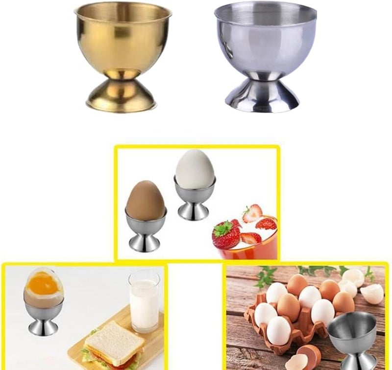 Gold Stainless Steel Egg Holder Boiled Egg Cup for Breakfast Kitchen Use - Image 3