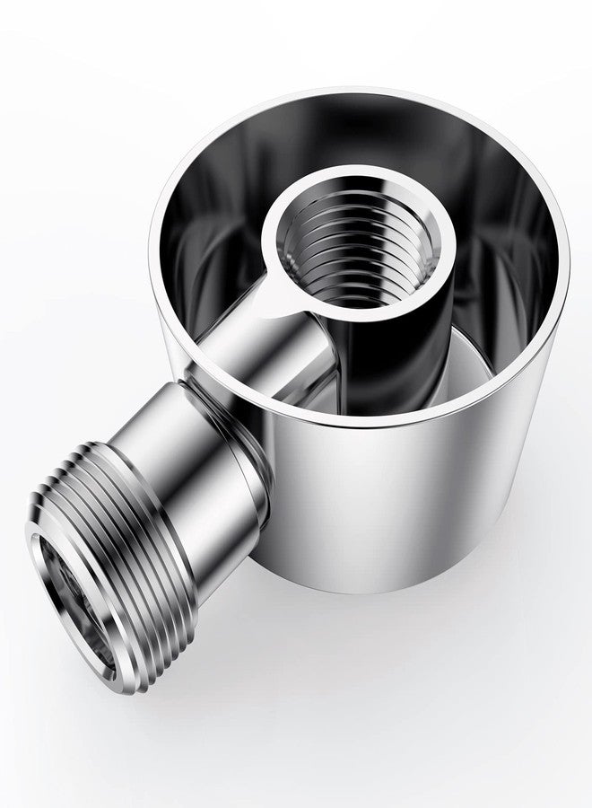 Lavatrum Solid Brass Round Wall Supply Elbow, Check Valve Included - Polished Chrome - Image 3