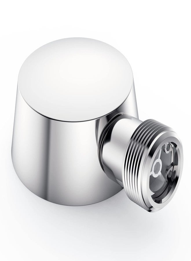 Lavatrum Solid Brass Round Wall Supply Elbow, Check Valve Included - Polished Chrome - Image 2
