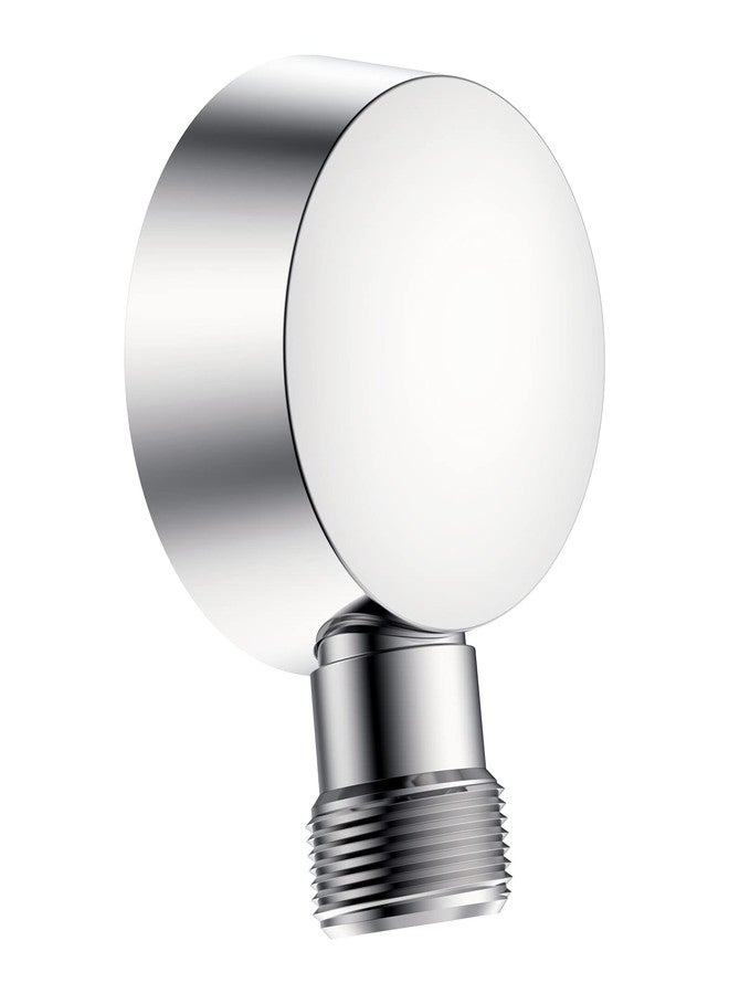 Lavatrum Solid Brass Round Wall Supply Elbow, Check Valve Included - Polished Chrome - Image 1