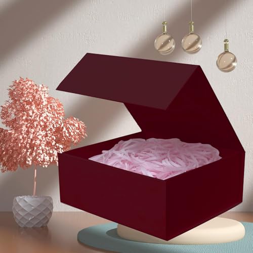 Aakriti Mini Magnetic Gift Box 5x4.5x2.5 Inches – Luxury Small Box for Jewelry, Chocolates, Mini Perfume – Bridesmaid Proposal, Wedding, Birthday Gift Packaging (Maroon | Pack of 1) - Image 4