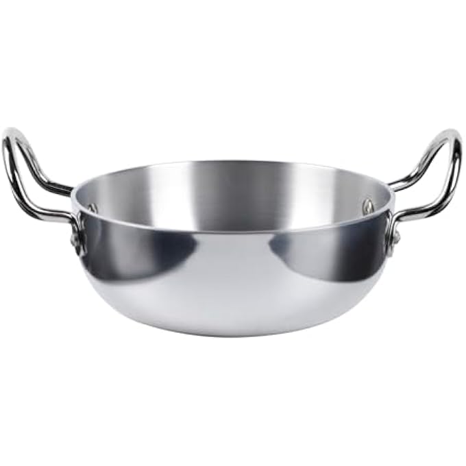 Kitchenmark 3Pc Aluminum Woks Deep Kadai Set 17Cm 19Cm 21Cm  Mirror Polished - Image 1