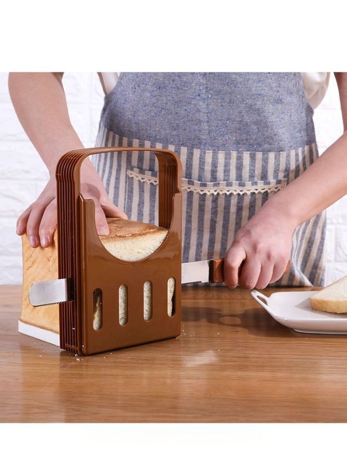 general Mini Bread Slicer, Foldable Adjustable Bread Slicer, Sandwich Bread Cutter Toast Cutter - Image 3