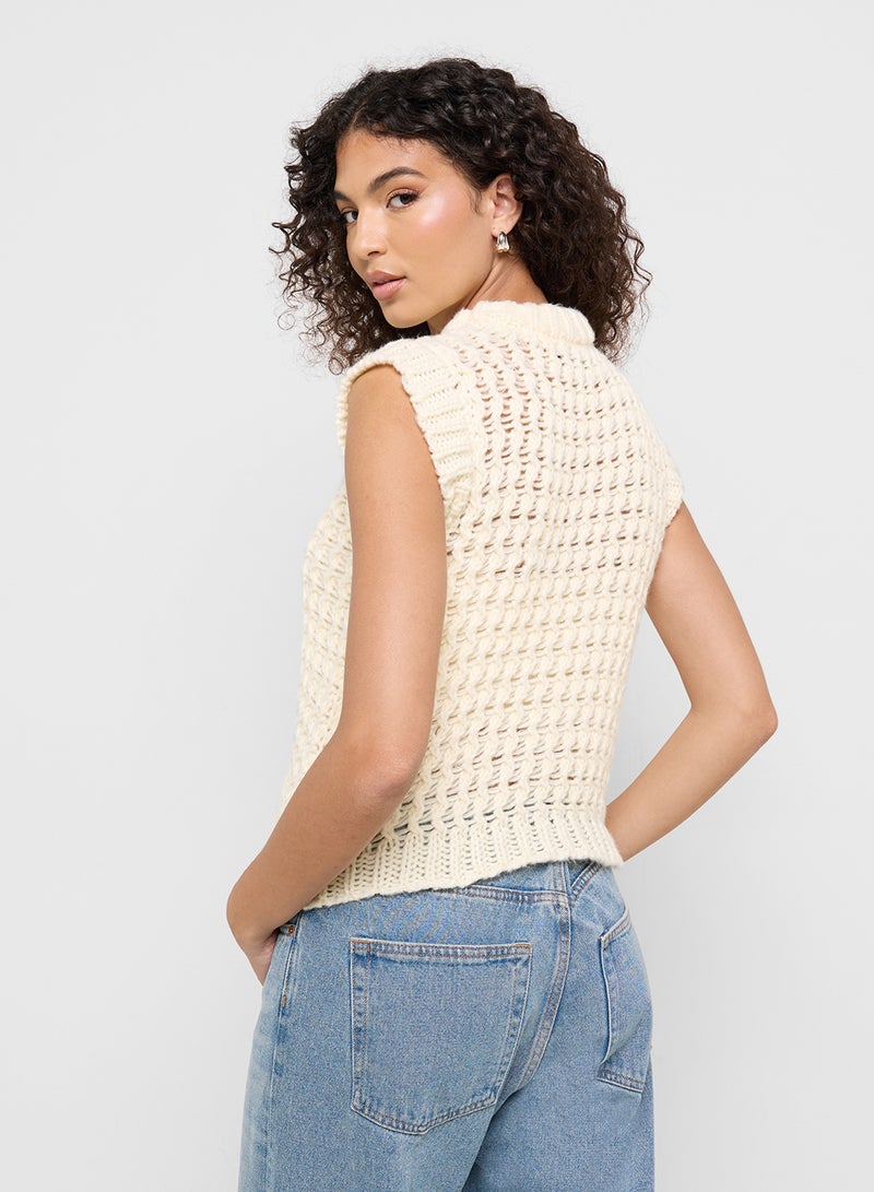 Ginger Knitted Crochet Vest  - Image 2