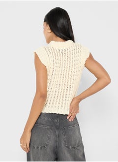 Ginger Knitted Crochet Vest  - Image 2