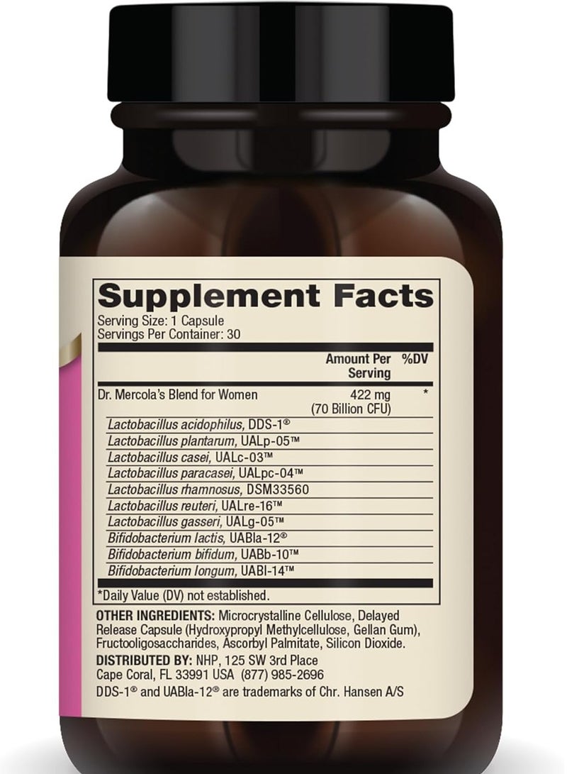 دكتور ميركولا بروبيوتيك كامل للنساء 70 مليار وحدة تشكيل مستعمرة، 30 كبسولة 30 حصة - Image 2