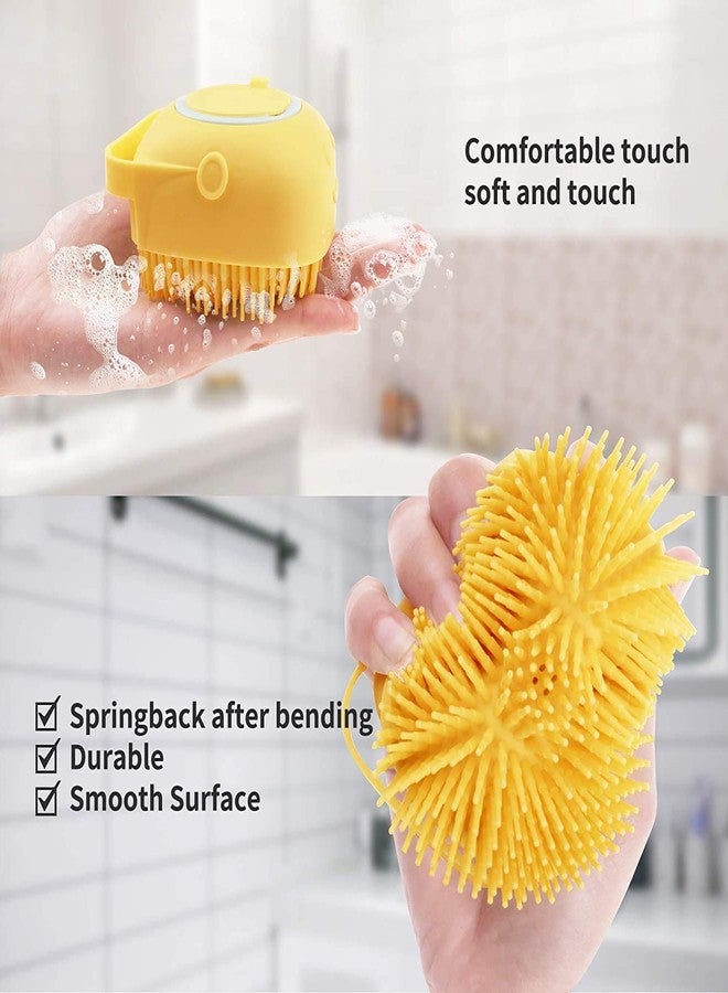 GBEX Body Bath Brush, Silicone Soft Cleaning Bath Body Brush with Shampoo Dispenser - Skin Massage Brush Bath, Scrubbers for Use in Shower Bathroom Accessories (MULTICOLOUR-1 PCS) - Image 2