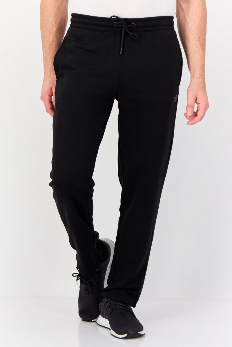 TapouT Men Sportswear Fit Brand Logo Outdoor Sweatpants, Black  - Image 1