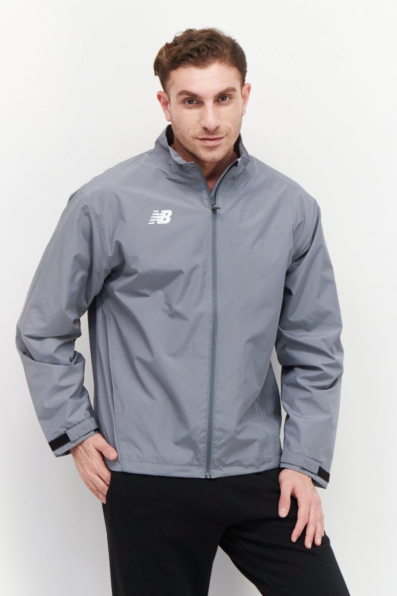 New Balance Men Sportswear Fit Rezist Outdoor Jacket, Grey - Image 1