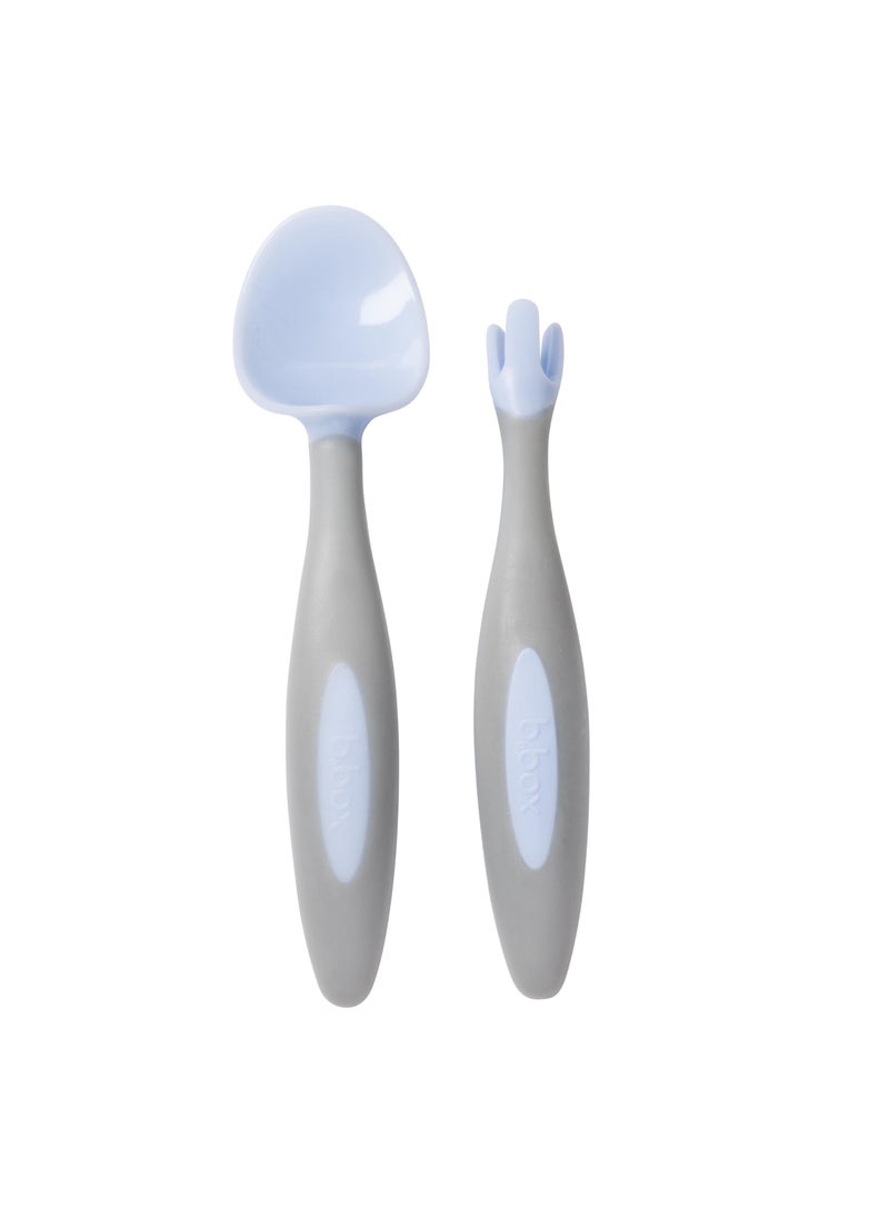 b.box bbox Toddler Cutlery Set  Patented FLORK Flower Fork  EasyGrip Spoon with Travel Case BPAFree Dishwasher Safe Designed by Occupational Therapists Ages 9M Bubblegum 