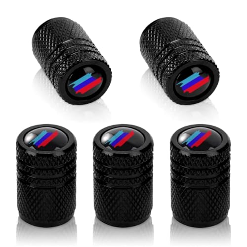 QOMAGO M 3 Color tire Valve caps Tire Valve stem Covers Caps Metal Material Compatible with BMW M2 M3 M4 M5 X1 X3 X5 X6 Z4 3 5 7 Series and More - Image 1
