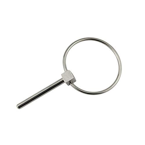 NRC&XRC Stainless Steel 316 Lynch pins Linch Pin Dia 4.3mm(3/16in) x L 43mm(1-2/3in) with Ring 6pcs - Image 4