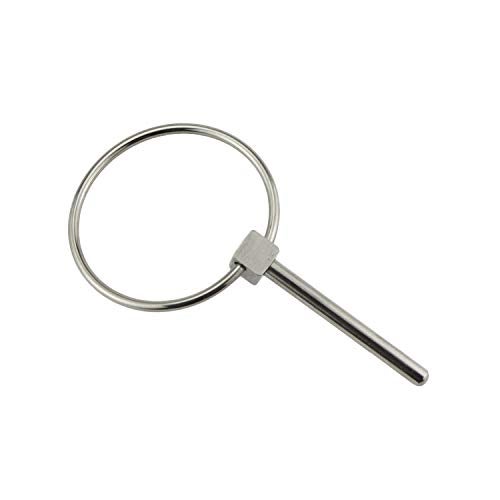 NRC&XRC Stainless Steel 316 Lynch pins Linch Pin Dia 4.3mm(3/16in) x L 43mm(1-2/3in) with Ring 6pcs - Image 3