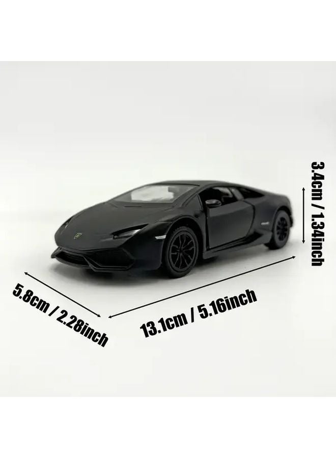 Black Lamborghini Pull Back Alloy Sports Car Model Toy Collection Gift - Image 3