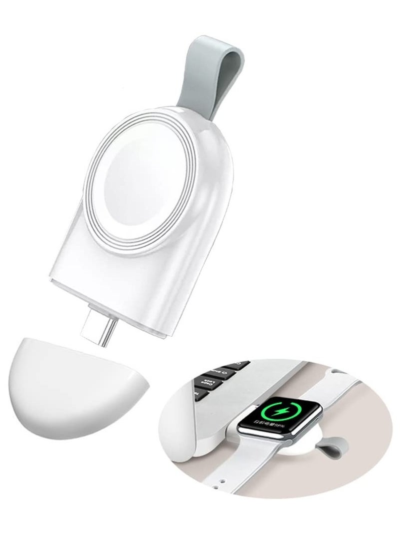 Mini Portable Magnetic Mobile Power Wireless Charger For Apple Watch white - Image 1