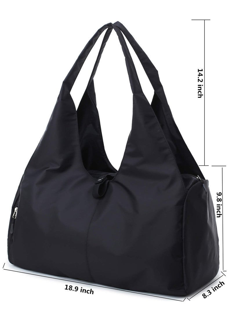 KYD Womens Yoga Gym Bag Yoga Mat Bag with Outside Elastic Mat Strap and Shoe compartment, Sports Duffel Bag Large  - Image 2