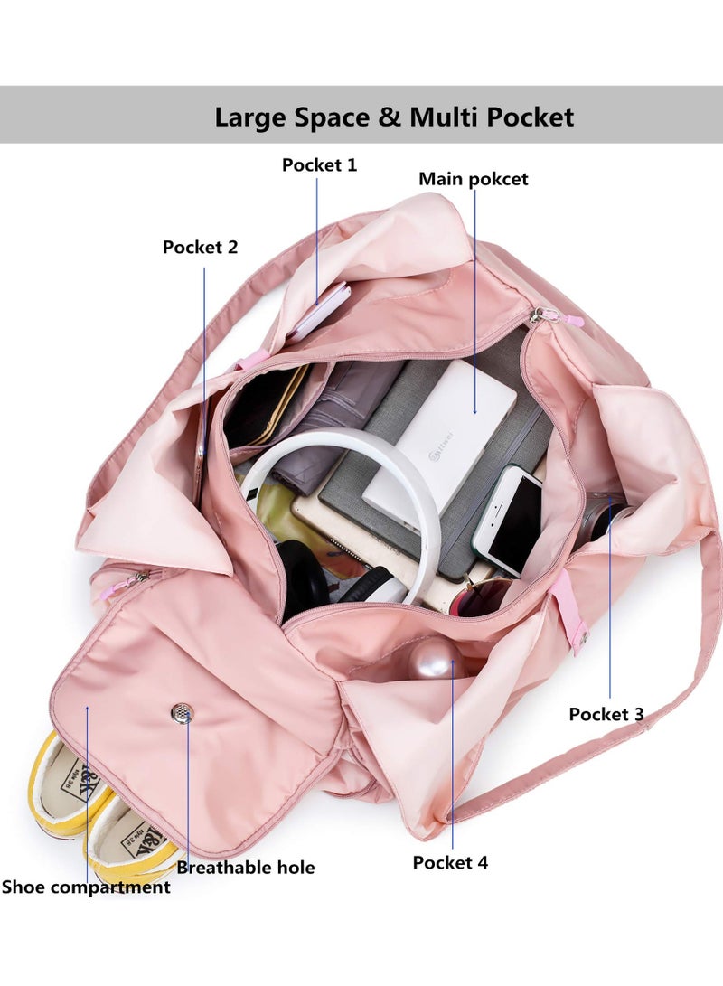 KYD Womens Yoga Gym Bag Yoga Mat Bag with Outside Elastic Mat Strap and Shoe compartment, Sports Duffel Bag Large  - Image 3