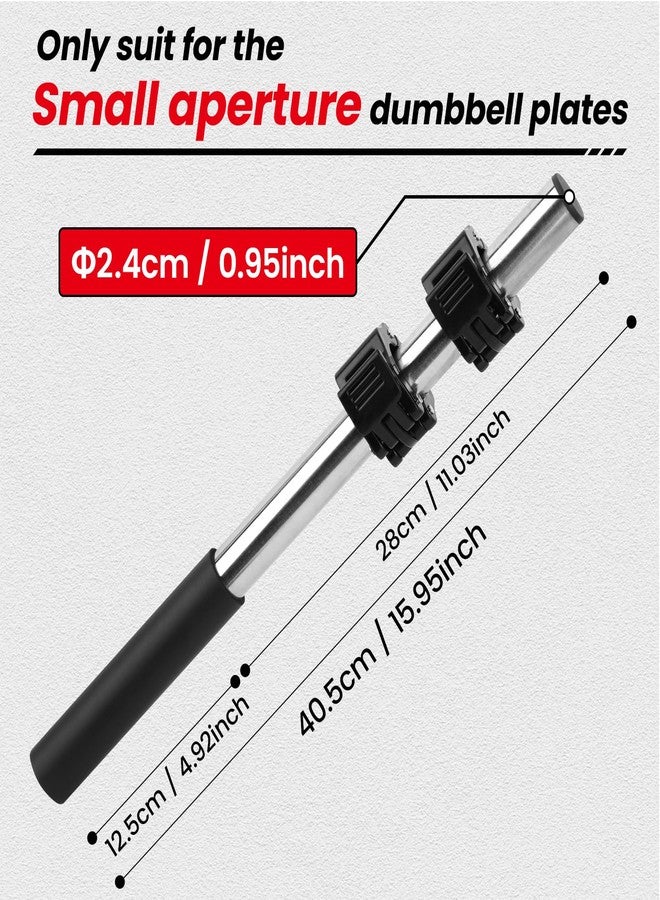 Zicolor Forearm Exerciser Wrist Strengthener Bar Adjustable Weight Small-Bore Dumbbell Plates Training Rod for Grip Strength, Arm Workouts, Non-Slip Handle Home Gym(Silver-Weights not Included) - Image 2