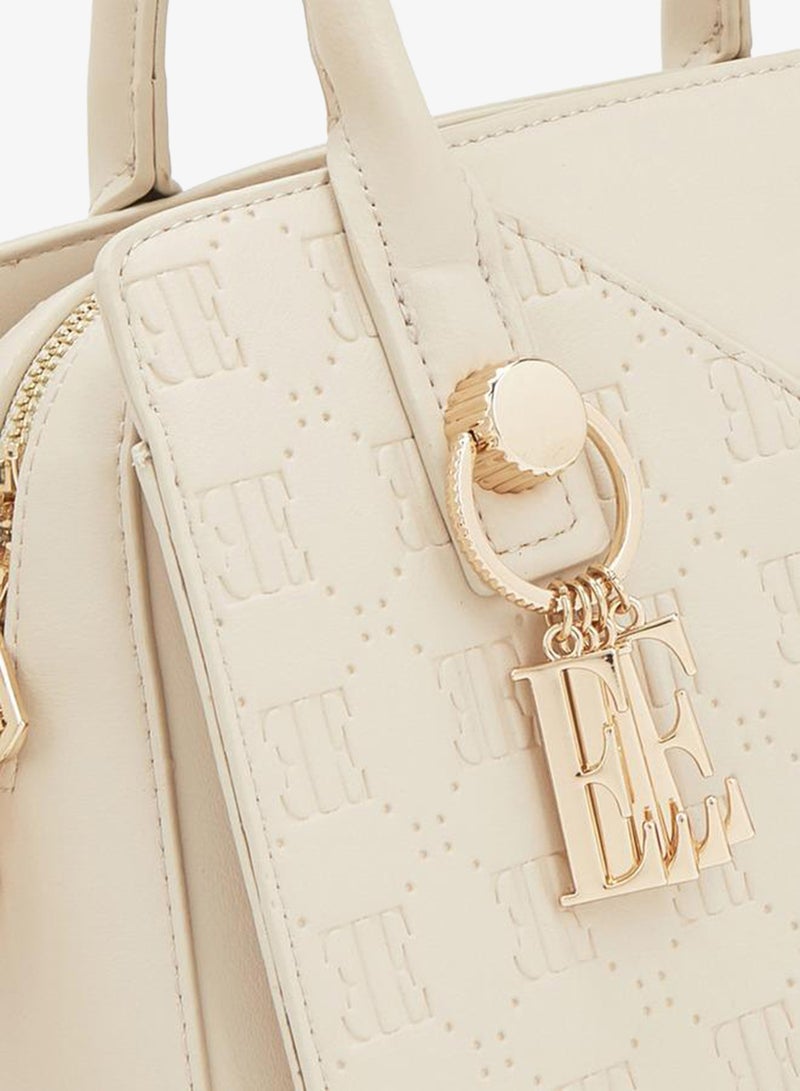 ELLE Textured Tote Bag With Zip Closure - Image 4