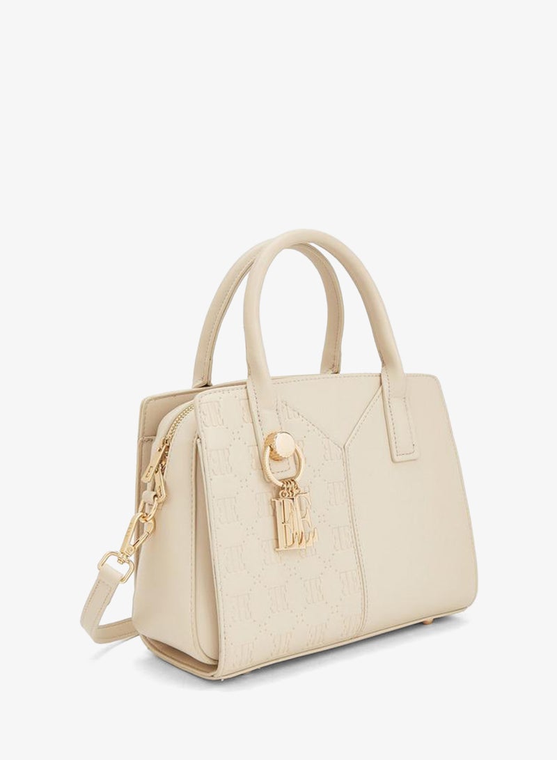 ELLE Textured Tote Bag With Zip Closure - Image 3