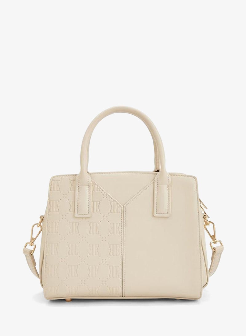 ELLE Textured Tote Bag With Zip Closure - Image 5