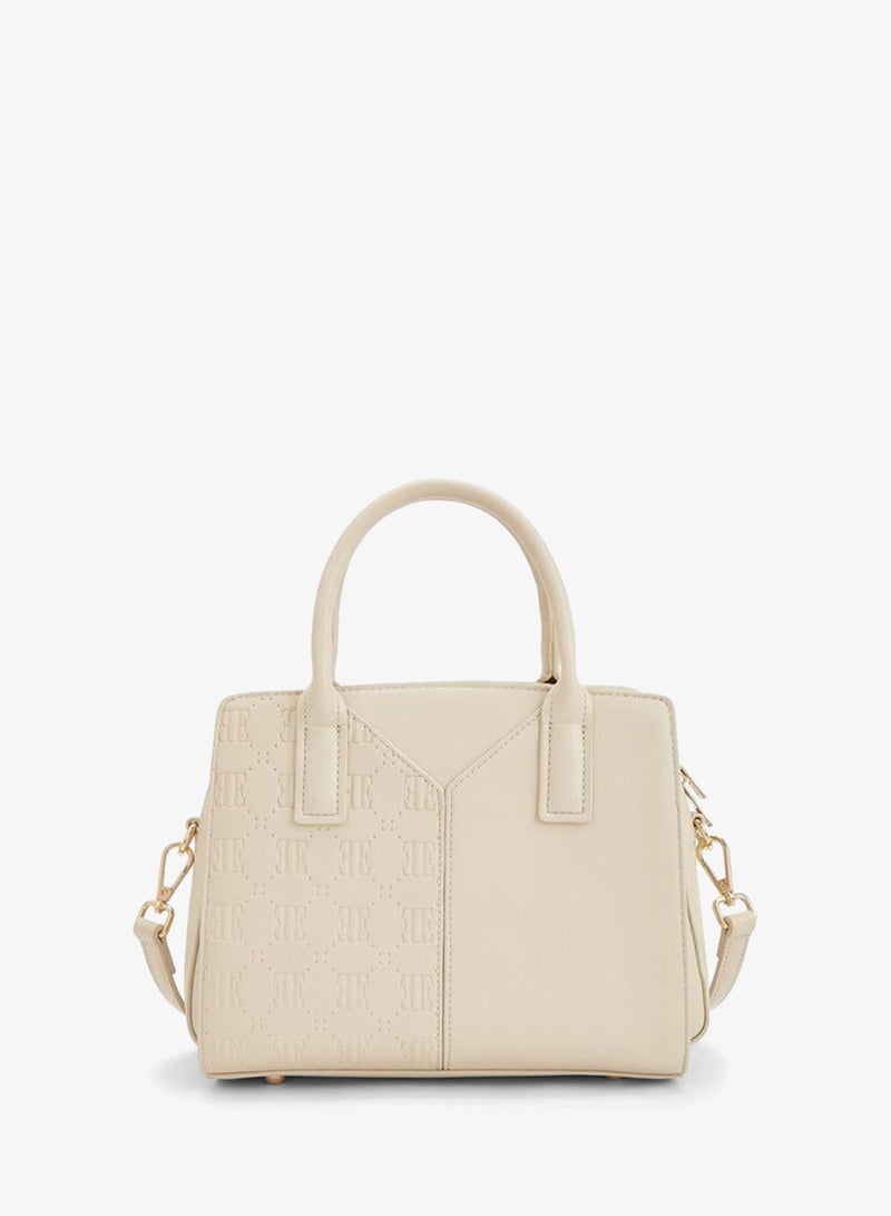 ELLE Textured Tote Bag With Zip Closure - Image 5