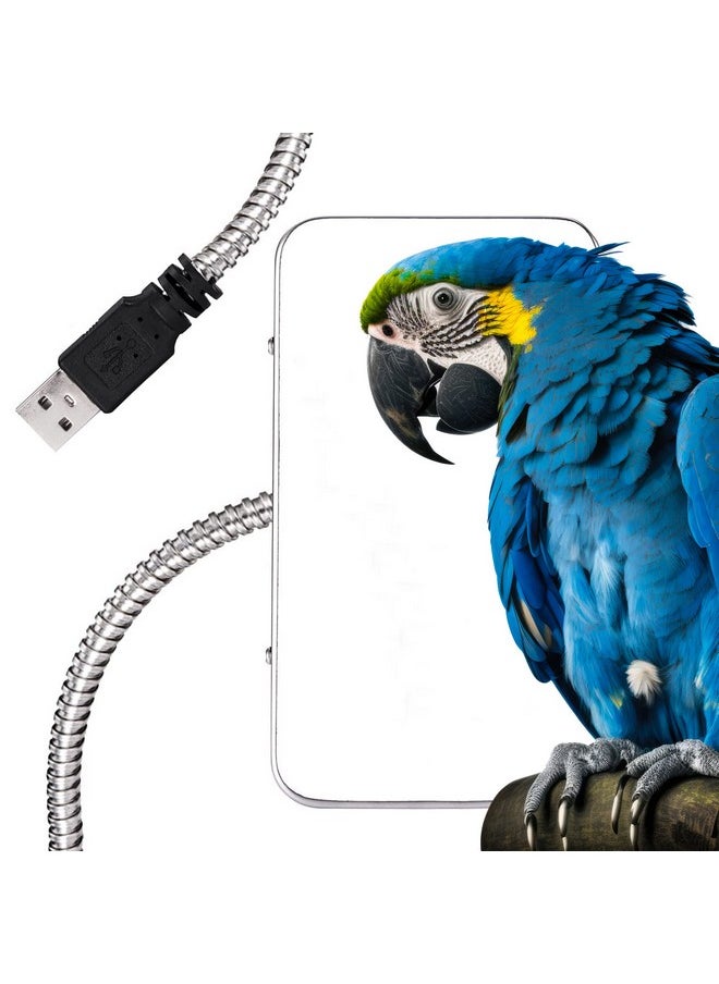 colorday Colorday Bird Cage Heater Newly Upgraded Birds Warmer to Snuggle up for Parrots, Stainless Steel 5V USB 4"x7"  - Image 1