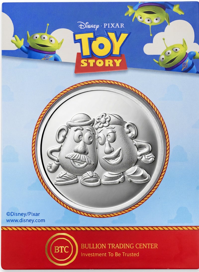 BTC 50g Disney Silver Coin - Mr&Mrs Potato - Image 1